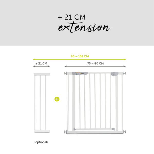 baby-safety-gate-Hauck-Auto-Close-N-Stop-white-with-extension-21cm